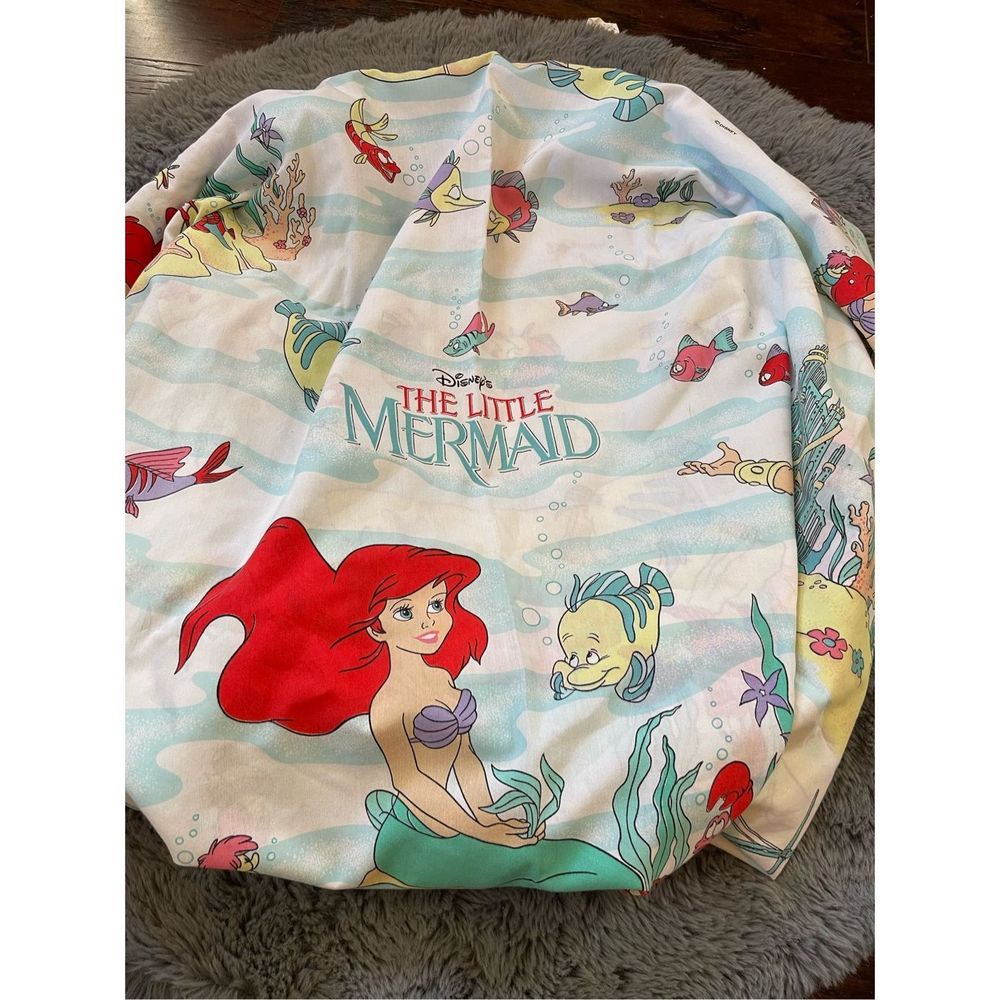 Vintage Disney the little‎ mermaid 2 piece sheet set twin bed